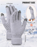Geyoga 2 Pairs Women's Winter Touch Screen Gloves Soft Warm Fleece Lined Knit Elastic Cuff Winter Texting Gloves by TinyTreasures Baby Boutique