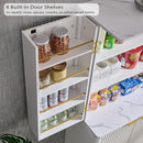 OKD Fluted Kitchen Pantry, 72" Tall Mid Century Modern Storage Cabinet with Adjustable Shelves & Door Organizer, Wood Cabinet for Kitchen, Living Room, Solid White by CozyNest Decor