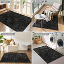 BEQHAUSE Dirt Trapper Door Mat 32"x48" Non-Slip Door Mats Washable Entryway Rugs Stain Resistant Doormat Absorbent Welcome Floor Mat for Front Back Door, Muddy Wet Shoes & Paws,Black by CozyNest Decor