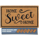 Barnyard Designs Natural Coco Coir Heavy Duty Backing Doormat - Large Cute Non-Slip Front Door Welcome Mat for Outside Entrance or Porch Entry, Brown (17x30, Home Sweet Home) by CozyNest Decor