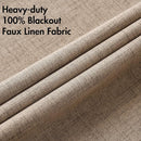 MIULEE 100% Blackout Linen Textured Curtains for Bedroom Solid Thermal Insulated Copper Brown Grommet Room Darkening Curtains & Drapes Luxury Decor for Living Room Nursery 52 x 90 Inch (2 Panels) by TinyTreasures Baby Boutique
