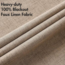 MIULEE 100% Blackout Linen Textured Curtains for Bedroom Solid Thermal Insulated Copper Brown Grommet Room Darkening Curtains & Drapes Luxury Decor for Living Room Nursery 52 x 63 Inch (2 Panels) by TinyTreasures Baby Boutique