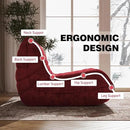 Bean Bag Chair, Fireside Chair Bean Bag Sofa Large Bean Bag Chair for Adults, Bean Bag Chairs for Teens with High Density Comfortable Foam, Memory Foam Bean Bag for Living Room, Bedroom (Red) by CozyNest Decor