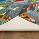 KC Cubs 3x5 City Streets Car Road Rug – Educational Non-Slip Play Mat for Kids, Toddlers, Nursery, Classroom, Playroom, Baby Daycare, Boy Girl Carpet by TinyTreasures Baby Boutique