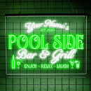 Personalized Pool Side Bar & Grill Neon Sign, Custom LED Name Sign for Backyard, Patio, Outdoor Bar, Tropical Pool Decor, Gift for Summer Fun Lovers by CozyNest Decor