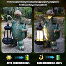 Turtle Garden Statue Outdoor Décor with Solar Lights Lantern,Turtle Solar Light Figurines Outside Decorations for Yard，Lawn,Patio, Balcony, Unique Housewarming Gifts by CozyNest Decor
