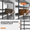 REIBII 85.7"H Storage Shelves 2998LBS Metal Shelving Units with Wheels&Feet, 5 Tier Garage Shelving Heavy Duty Adjustable Wire Shelf for Pantry Garage Commercial Industrials, 85.7"H X 55.5"W X 24.2"D by CozyNest Decor