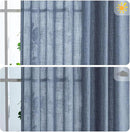 MYSKY HOME Semi Sheer Curtains 84 Inch Length, Living Room Curtains & Drapes Boho Sheer Light Filtering for Sliding Glass Door Windows Soft Elegant Rod Pocket, 100" x 84", Dusty Blue, 1 Panel by CozyNest Decor