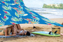Neso Tents Beach Tent with Sand Anchor, Portable Canopy Sunshade - 7' x 7' - Patented Reinforced Corners (Tropical Floral) by TinyTreasures Baby Boutique