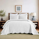 MarCielo 3-Piece Christmas Quilt 100% Cotton Oversized Bedspread Lightweight Coverlet Embroidery Christmas Tree Pattern Bedding Set (TC Bright White, Oversized King (118"x106")) by CozyNest Decor