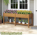GHWIE Raised Garden Bed with Shelf,Elevated Wooden Planter Box with Legs,Garden Planter for Backyard, Patio, Balcony by CozyNest Decor
