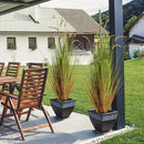 KOL Artificial 5ft 2-Pack Horsetail Reed Grass, 59in Tall Artificial Indoor Outdoor Fake Grass Plant, Home Office Décor Artificial Plants in Pot Faux Plant Greenery, Wedding Decor - Yellow by CozyNest Decor