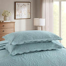 MarCielo 3-Piece 100% Cotton Oversized Bedspread Lightweight Quilt Coverlet Embroidery Farmhouse Bedding (Tf Aruba Blue, Oversized King (118"x106")) by CozyNest Decor