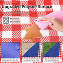 ZAZE Picnic Blanket Extra Large Waterproof, 80''x80''Checkered Picnic Blankets Beach, Outdoor, Camping on Grass Accessories Couple Ideas Wedding Registry Gifts (Red and White) by TinyTreasures Baby Boutique