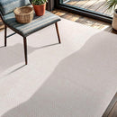 CAMILSON Easy Jute Rug 4x6, Indoor Outdoor Off-White Farmhouse Area Rugs for Living Room Patio and Kitchen Rug, Solid Woven Design, Easy-Cleaning, Washable Outside Carpet Alfombras (4 x 6) by CozyNest Decor