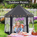 Monobeach Princess Tent Girls Black Large Playhouse Kids Castle Play Tent with Star Lights Gift Toy for Children Indoor and Outdoor Games by TinyTreasures Baby Boutique