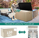 YITAHOME 230 Gallon Double-Wall Deck Box with Divider & Side Handles, Outdoor Large Storage for Patio Furniture Cushions, Garden Pool Accessories, Water Resistant & Lockable by CozyNest Decor