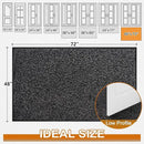 Mibao Front Door Mat, Dirt Trapper Welcome Mat for Outdoor Indoor, Non-Slip Waterproof Doormat, Durable Machine Washable Low Profile Entry Rug for Back Door Outside Patio Porch, 72" x 48", Black by CozyNest Decor