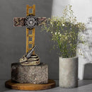 Firefighter Accessories, Fireman Standing Cross Statue Memorial 10", Fire Fighter Gifts by GreenHaven Gardens