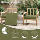 Patio Chair Cushions 24 X 24 X 5 Inch Waterproof Outdoor Seat Cushions for Patio Furniture, Outdoor Sofa Couch Pads with Ties & Handle, Set of 2, Light Green by GreenHaven Gardens