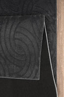 Non-Slip Washable 5x7 Area Rugs for Living Room Bedroom, Ultra Soft Bedside Rug, Indoor Floor Carpet for Kids Girls and Boys, Dorms, Nursery Rooms, Non-Skid Area Rug, Circle Anthracite Grey, 5'x7' by TinyTreasures Baby Boutique