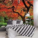 FENDROM Lakeside Red Tree Print Tapestry Nature Old tree Wall Hanging Decorative Psychedelic Scenic Tree Headboard Bedspread Tapestries for Bedroom Living Room Decor by CozyNest Decor