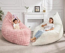 Hobestluk 3 in 1 Bean Bag Chair Giant Bean Bag Chairs for Adults with Bubble Cover Convertible Bean Bag Floor Cushion with Machine Washable Cover for Living Room (Bubble White) by CozyNest Decor