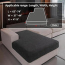 Couch Cushion Covers for Sectional Sofa, Stretch Soft Sofa Slipcovers Washable Wear-Resistant Universal Furniture Protector for Living Room(1 Piece Chaise Cover, Dark Gray) by CozyNest Decor