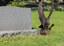 EMSCO Group Freedom Eagle Statue – Natural Bronze Appearance – Made of Plastic Resin – 32” Height by GreenHaven Gardens