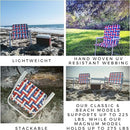 Lawn Chair USA Folding Aluminum Outdoor Patio Lawn Chair | Heavy-Duty Webbed Chairs for Camping, Sports, Beach, Yard & Tailgating | Lightweight Portable | Magnum - American Flag by GreenHaven Gardens