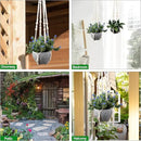RIFNY Macrame Plant Hanger for 5 to 10 Inch Plant Pots, 35 Inch Indoor Handmade Woven Rope Hanger Kits with Hooks and Wood Beads, Hanging Planter Basket Holder for Boho Home Decor (White, 3 Pack) by GreenHaven Gardens