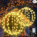 Outdoor Decorations Hanging Ball Lights 2PCS - 12 Inch Connectable Hanging Tree Globe 120 LED Fairy Lights with 8 Lighting Modes,Timing Function Waterproof Indoor Outdoor (Warm White, 2pcs) by GreenHaven Gardens