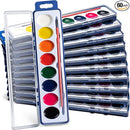 Bedwina Watercolor Paint Set- Bulk of 60 Sets - 8 Water Color Washable Paints, Palette Tray and Painting Brush, for Art Schools and Paint Party Supplies by TinyTreasures Baby Boutique