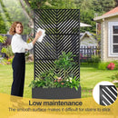 Raised Garden Bed with Trellis and Wheels,73"x35"x16" Metal Raised Garden Bed,Black Parallel Metal Planter with Climbing Trellis for Vines & Vegetables by GreenHaven Gardens