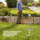 Walensee 32" Garden Hose Guide Spike Right Angle Hose Pulling Stand, Heavy Duty Metal Hose Reel for Garden Corner Auxiliary Watering Hose Reel, Lawn & Garden Watering Equipment, Plant Flower Protector by GreenHaven Gardens