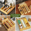 BAMEOS Silverware Organizer, Utensil Drawer Organizer, 4 Slots Kitchen Drawer Organizer, Bamboo Flatware Organizer for Drawer in Natural by CozyNest Decor