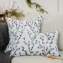 YOUR SMILE Classical Embroidery Jacquard Purple Square Decorative Throw Pillow Case Cushion Cover,12x20 inch by CozyNest Decor
