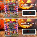 Carnival Funhouse Clown Theme Spooky Halloween Village Multi-Color LED Lights, Motion and Music 9.25" x 5.75" x 9.5" by CozyNest Decor