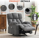 Massage Rocker Recliner Chair with Heat, Ergonomic Overstuffed Reclining Lounge Chair with Side Pockets, USB Charging Port, Sturdy Metal Frame, Comfortable Modern Design for Living Room by CozyNest Decor