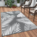 GENIMO Outdoor Rug 3' x 5' Waterproof for Patios Clearance, Reversible Outdoor Plastic Straw Camping Rug Carpet, Large Area Rugs Mats for RV, Camper, Deck, Balcony, Porch, Beach, Picnic, Grey&White by CozyNest Decor