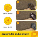 JSEI Dirt Trapper Door Mat 32"x48" Non-Slip Washable Entrance Mat, Dog Doormats, Absorbent & Fade-Resistant Floor Mats, Low Profile Welcome Mats for Entryway, Front Door, and Inside Entrance, Brown by CozyNest Decor