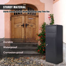 Large Package Delivery Parcel Mail Drop Box With Lockable Storage Compartment Heavy Duty Weatherproof For Express Mail Delivery For Home & Business Use - Black by HouseOfZazla