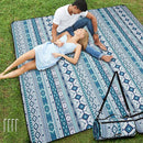 Picnic Blankets Extra Large Outdoor - Beach Blanket Waterproof Sandproof with Shoulder Strap, Machine Washable, Picnic Mat with Stakes for Grass Concert, Park, Lawn,Travel, Spring Summer. Blue by TinyTreasures Baby Boutique
