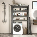 Over Washer and Dryer Storage Shelves,5 Tiers Laundry Room Standing Shelf,Adjustable Metal Shelving Unit,Space Saving Shelf, 63" H x 31.5" W x 15.7" D, Black by CozyNest Decor