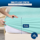 Utopia Bedding Waterproof Mattress Protector King Size, Premium Terry Mattress Cover 200 GSM, Breathable, Fitted Style with Stretchable Pockets (Spa Blue) by TinyTreasures Baby Boutique