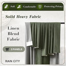 Long Blackout Curtains 108 Inch Long 2 Panels, Back Tab Pleated Look Drapes for Track System with Hooks, Noise Reducing Spring Blackout Winodw Curtains for Living Room 50x108-Loden/Olive Green by CozyNest Decor