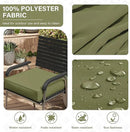 Patio Chair Cushions 24 X 24 X 5 Inch Waterproof Outdoor Seat Cushions for Patio Furniture, Outdoor Sofa Couch Pads with Ties & Handle, Set of 2, Light Green by GreenHaven Gardens
