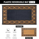 8x10 Patio Waterproof Outdoor Rug Outrside Camping Carpet RV Area Rug Reversible Brown Rugs for Deck Entryance Porch Picnic Balcony Beach by GreenHaven Gardens