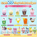 20 PCS Miniature Drink Marker Kit, Miniature Food Toys, Kitchen Pretend Food DIY Crafts Kits for Kids Ages 8-12, Girls Gift for Christmas, Birthday, Collectors, Resin Play, NOT Edible by TinyTreasures Baby Boutique