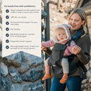 Colugo Baby Carrier - Baby Carrier Newborn to Toddler, Toddler Carrier, Adjustable, Lightweight, Breathable Carrier for Newborn to 33 Pounds (Cool Grey) by TinyTreasures Baby Boutique